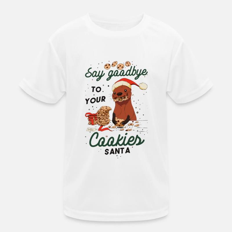 Otter Christmas Gift Otter Biscuits Xmas Kids Functional T-Shirt