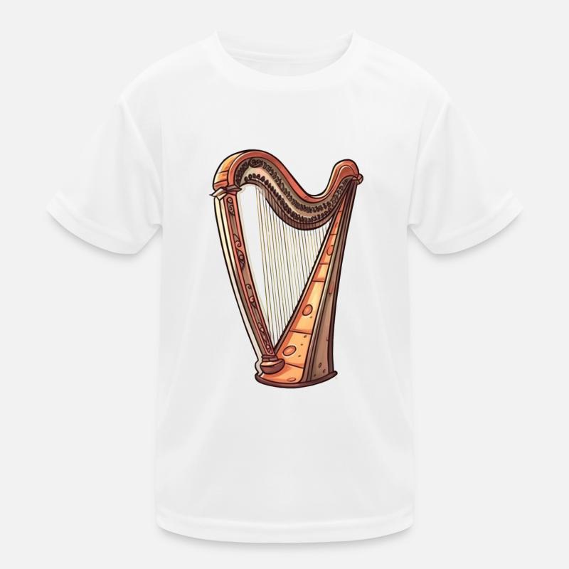 Harp in comic style Kids Functional T-Shirt