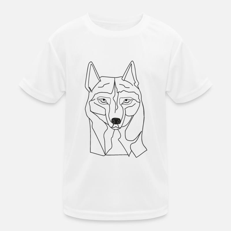 Artwork Dog Face Kids Functional T-Shirt