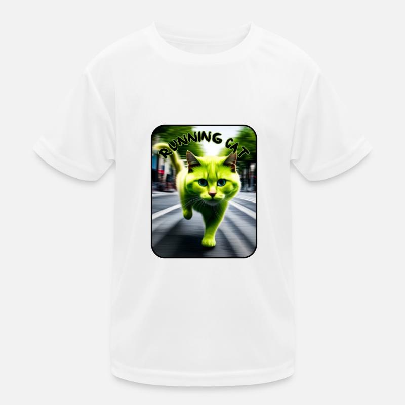 Chat vert T-shirt sport Enfant