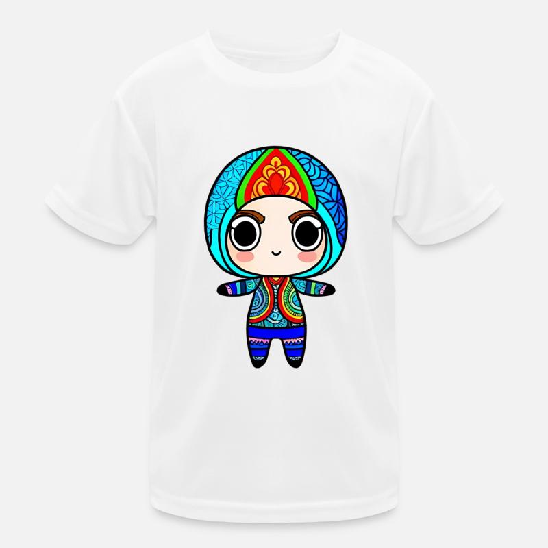 Chibi Zentangle Kinder Funktions-T-Shirt