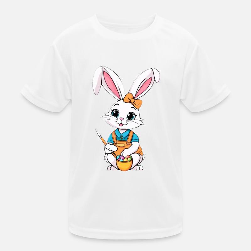 Easter bunny with Easter eggs Kids Functional T-Shirt