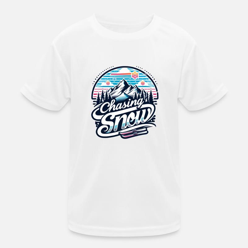 "Chasing Snow" - A Ski Lover's Dream Kids Functional T-Shirt