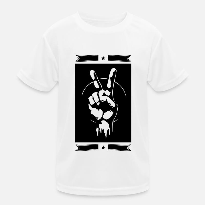 Peace Hand Sign Peace Kids Functional T-Shirt