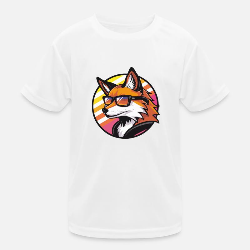 Fuchs Comic Cool Sommer Kinder Funktions-T-Shirt