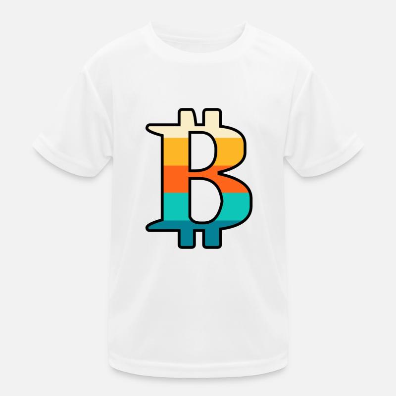 Bitcoin-Retro Kinder Funktions-T-Shirt