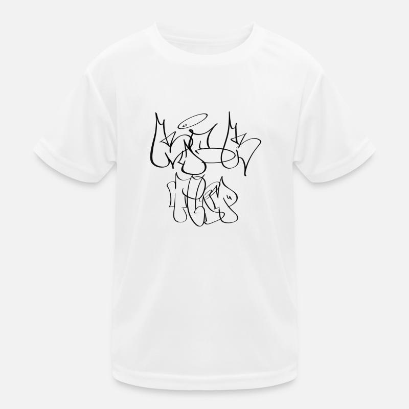 Kickflip Graffiti Throw Up schwarz Kinder Funktions-T-Shirt