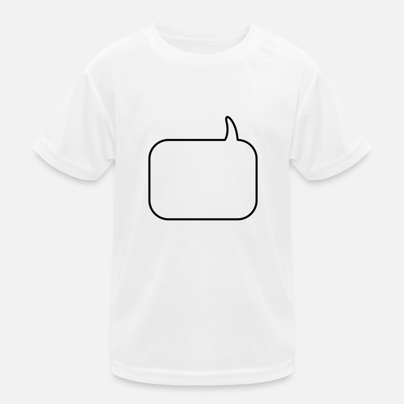 Text Balloon (square 1col Kids Functional T-Shirt
