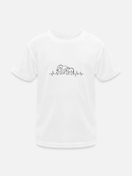 Elefant - Kinder Funktions-T-Shirt - Weiß