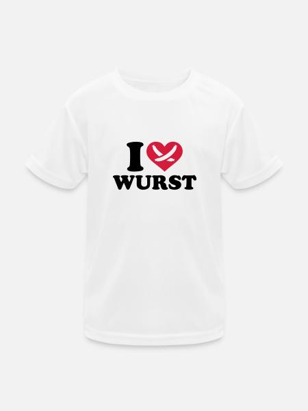 Wurst - Kinder Funktions-T-Shirt - Weiß - Vorne