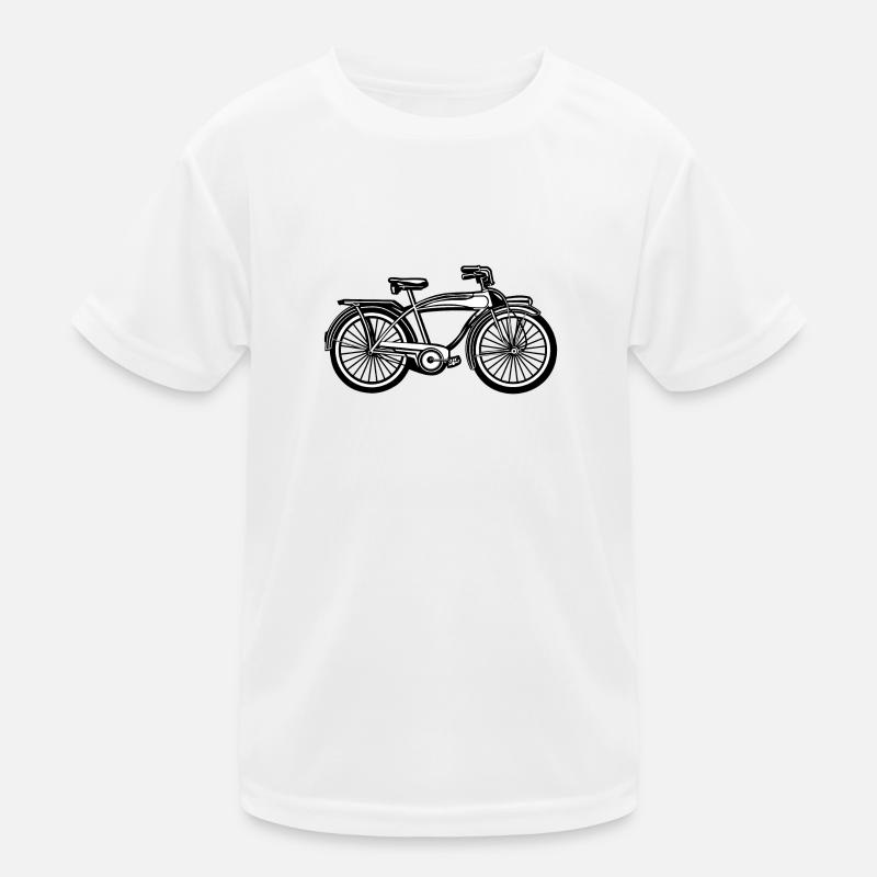 Beach cruiser vélo 01_schwarz blanc T-shirt sport Enfant
