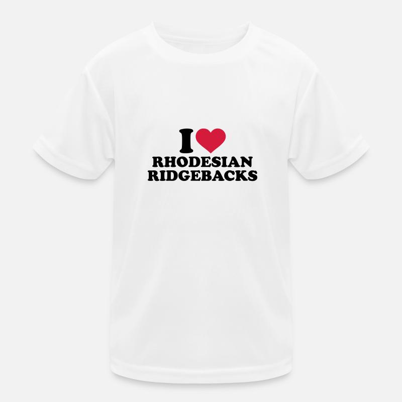 Rhodesian Ridgeback - Kinder Funktions-T-Shirt - Weiß