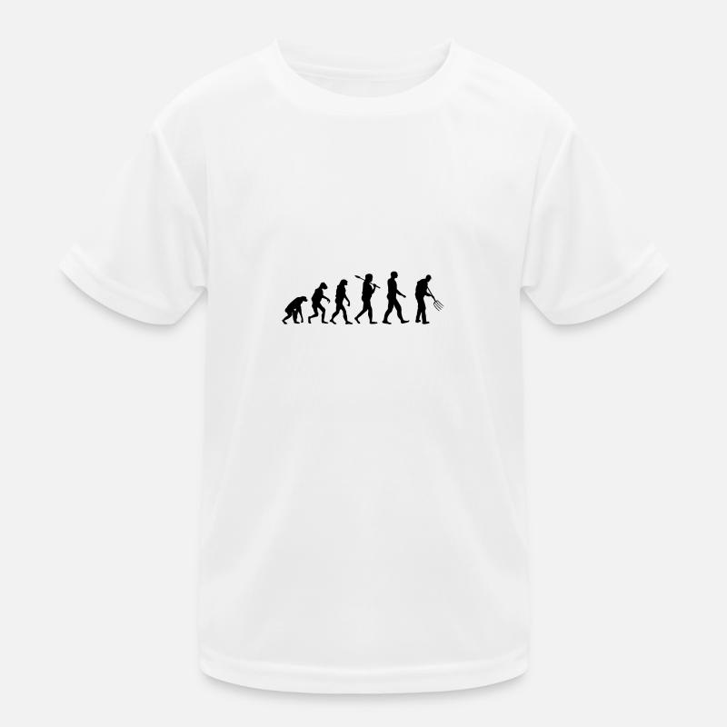 Landwirt Mistgabel Evolution Kinder Funktions-T-Shirt