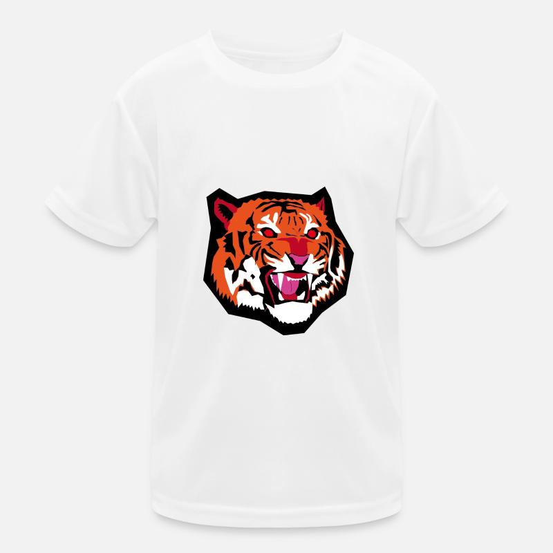 Tigerkopf Kinder Funktions-T-Shirt