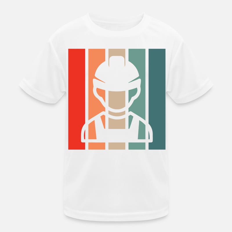 Bauarbeiter Retro Kinder Funktions-T-Shirt