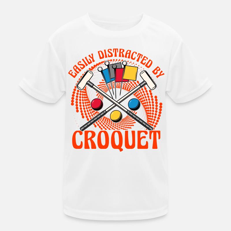 Easily Distracted by Croquet Kinder Funktions-T-Shirt