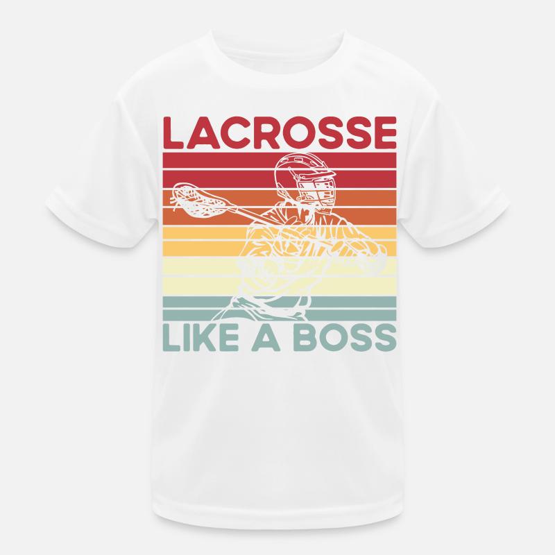 Lacrosse like a Boss Kinder Funktions-T-Shirt