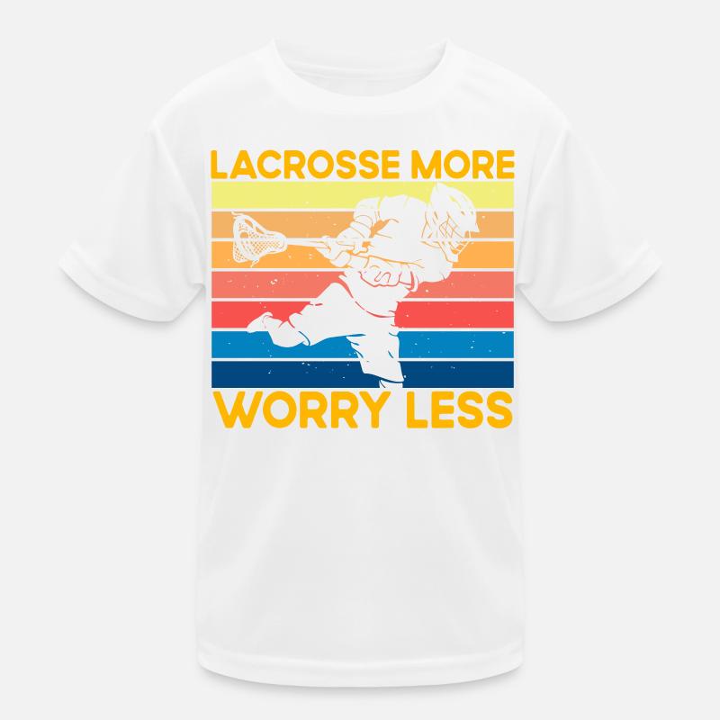 Lacrosse more Worry Less Kinder Funktions-T-Shirt