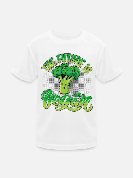 The future is vegan - Kinder Funktions-T-Shirt - Weiß