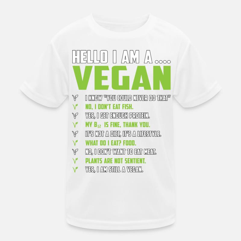 Bonjour je suis végétalien T-shirt sport Enfant