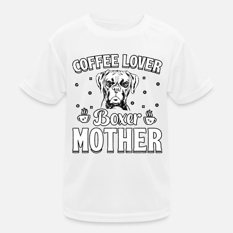 Amoureuse du café boxeuse mère T-shirt sport Enfant