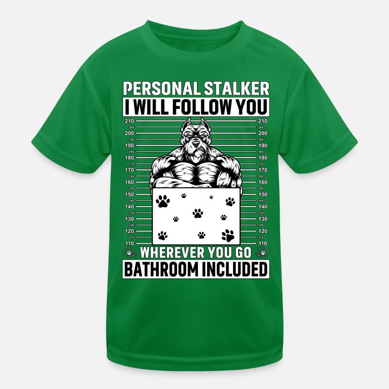 Pitbull Personal Stalker Kids Functional T-Shirt