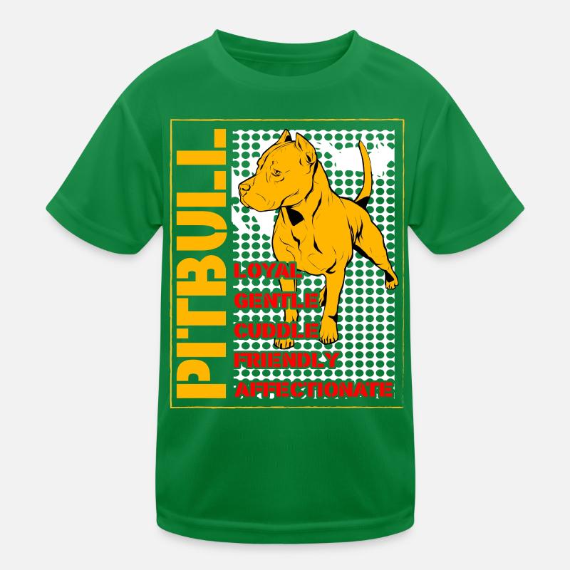 Pitbull loyal gentle cuddle friendly affectionate Kinder Funktions-T-Shirt