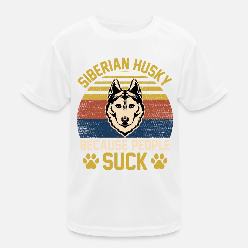 Husky sibérien parce que les gens sont nuls T-shirt sport Enfant