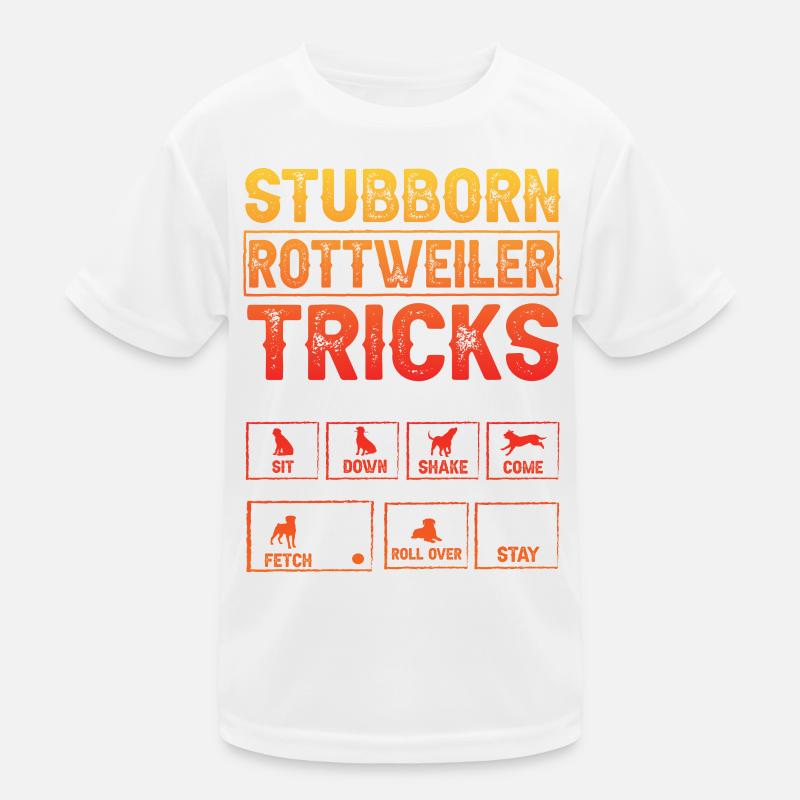 Stubborn Rottweiler Tricks Kids Functional T-Shirt