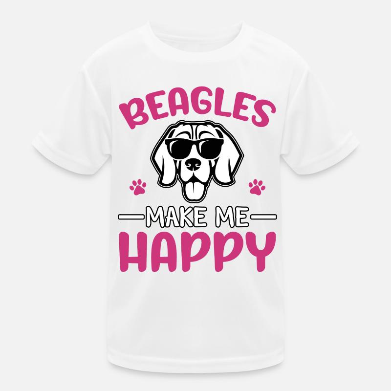 Beagles make me happy Kinder Funktions-T-Shirt
