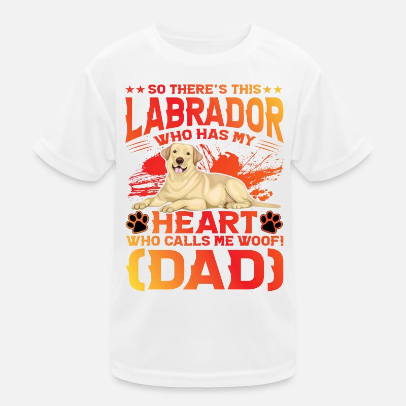 Labrador Dad Kinder Funktions-T-Shirt