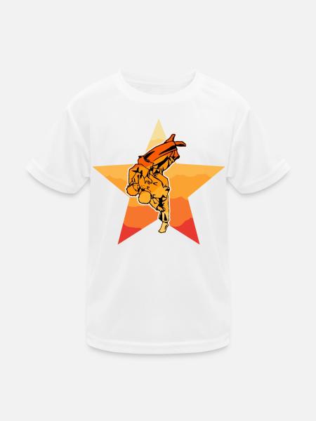 Brazilian Jiu-Jitsu - Kinder Funktions-T-Shirt - Weiß - Vorne