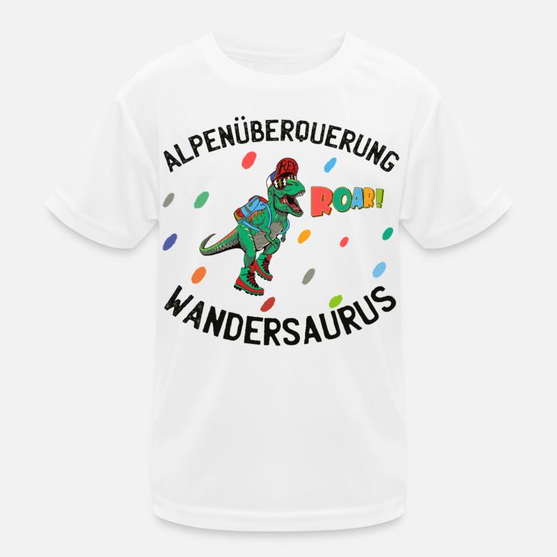 Alpenüberquerung E5 mit Kind (Kinder) - Dino Kinder Funktions-T-Shirt