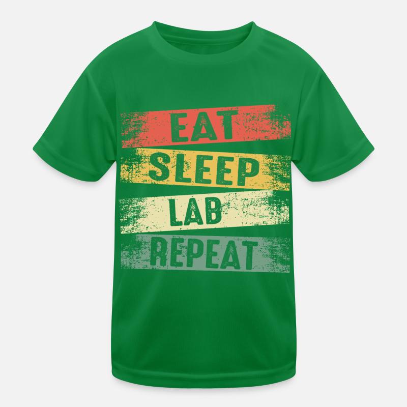 Eat sleep lab repeat Kinder Funktions-T-Shirt