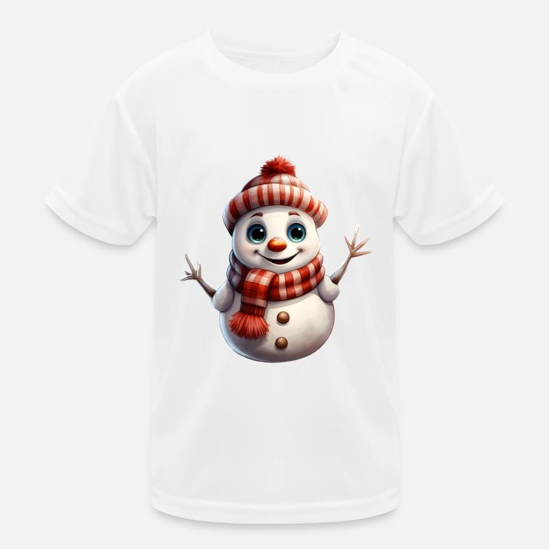 Schneemann Kinder Funktions-T-Shirt