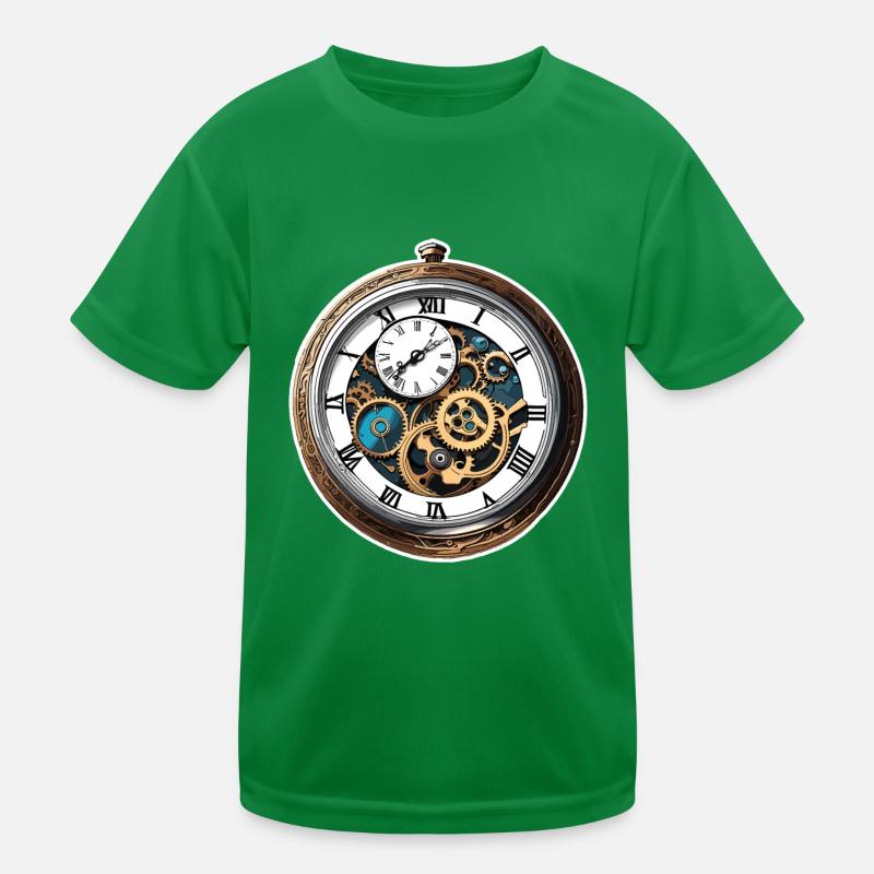 Clock / Movement / Time / Hands / Time / Antique Kids Functional T-Shirt