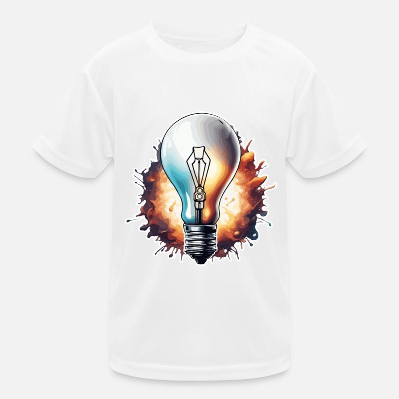 Bulb / Bulb / Brightness / Light Kids Functional T-Shirt
