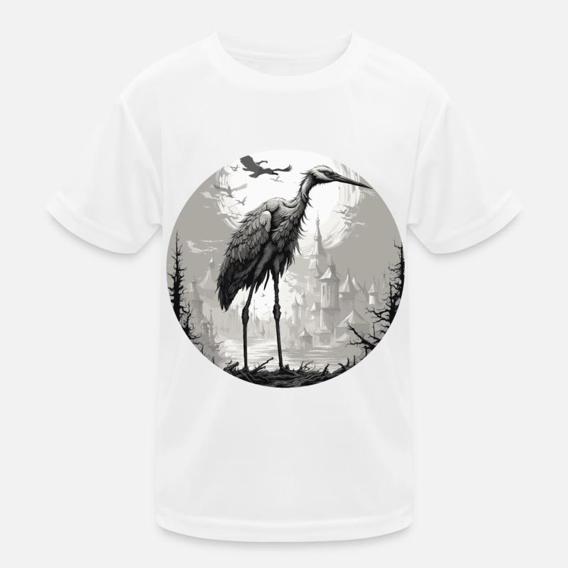 Crane / Bird / Flying / Migratory Bird /Animal / Zoo Kids Functional T-Shirt