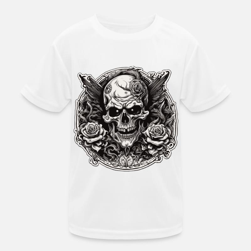 Skull / skull / skeleton / gothic / tattoo Kids Functional T-Shirt