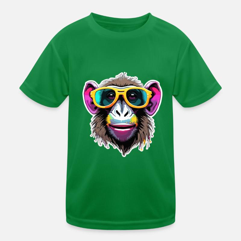 Affe / Tier / Zoo / Babian / Wild / Comic Kinder Funktions-T-Shirt