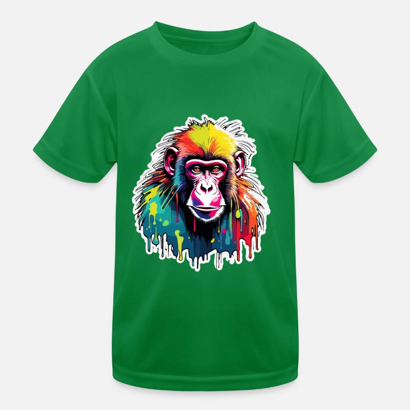 Affe / Tier / Zoo / Babian / Wild / Comic Kinder Funktions-T-Shirt
