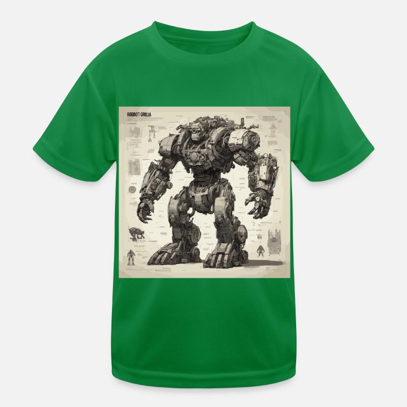 Plan / Sépia / Vintage / Rétro / Robot T-shirt sport Enfant