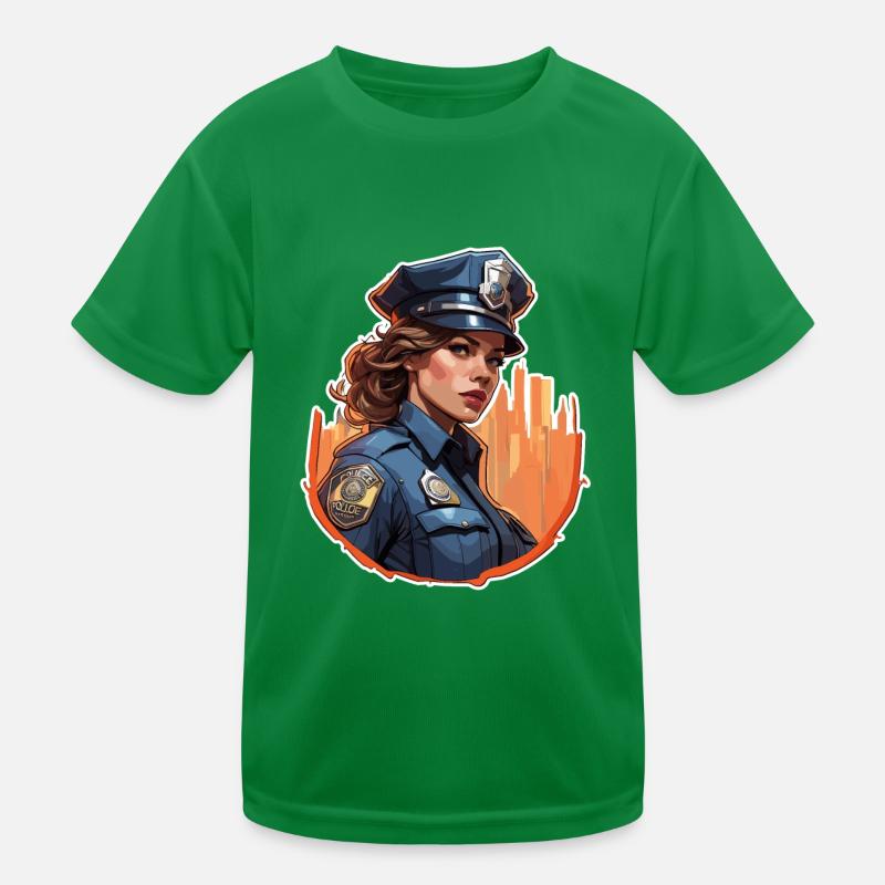 Police / Opérations / Profession / Emploi / Forces d’urgence T-shirt sport Enfant