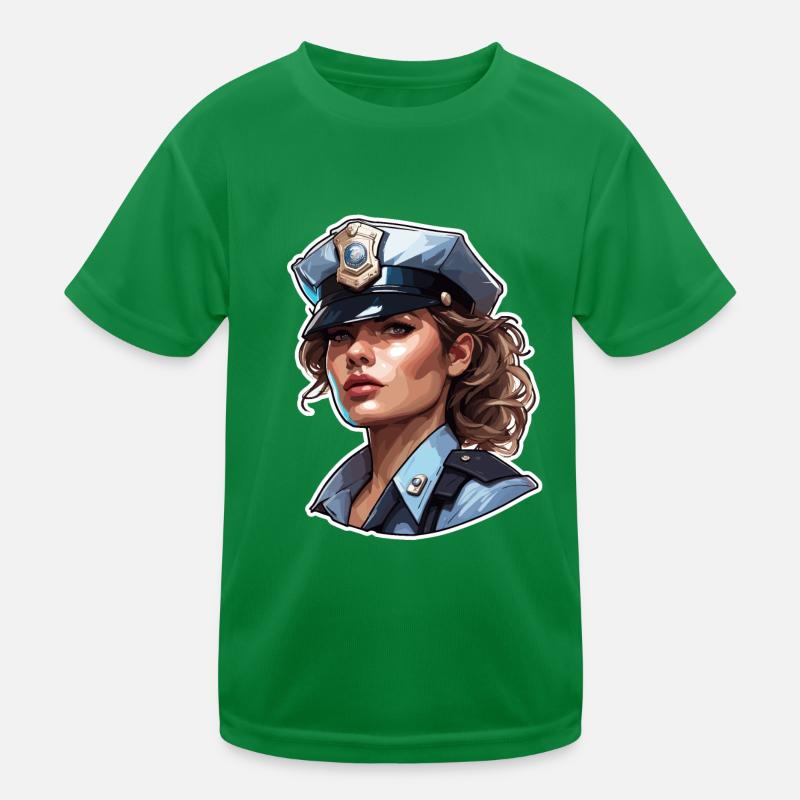 Police / Opérations / Profession / Emploi / Forces d’urgence T-shirt sport Enfant