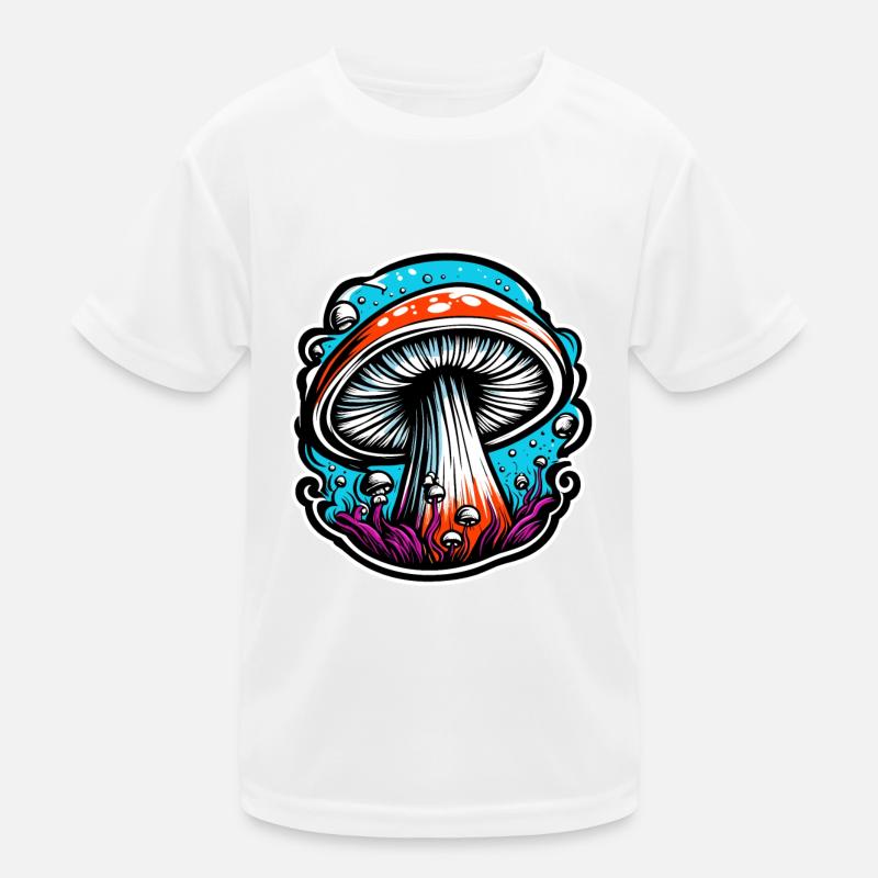 Mushroom / Mushroom / Meadow / Forest / Goa / Psy Kids Functional T-Shirt