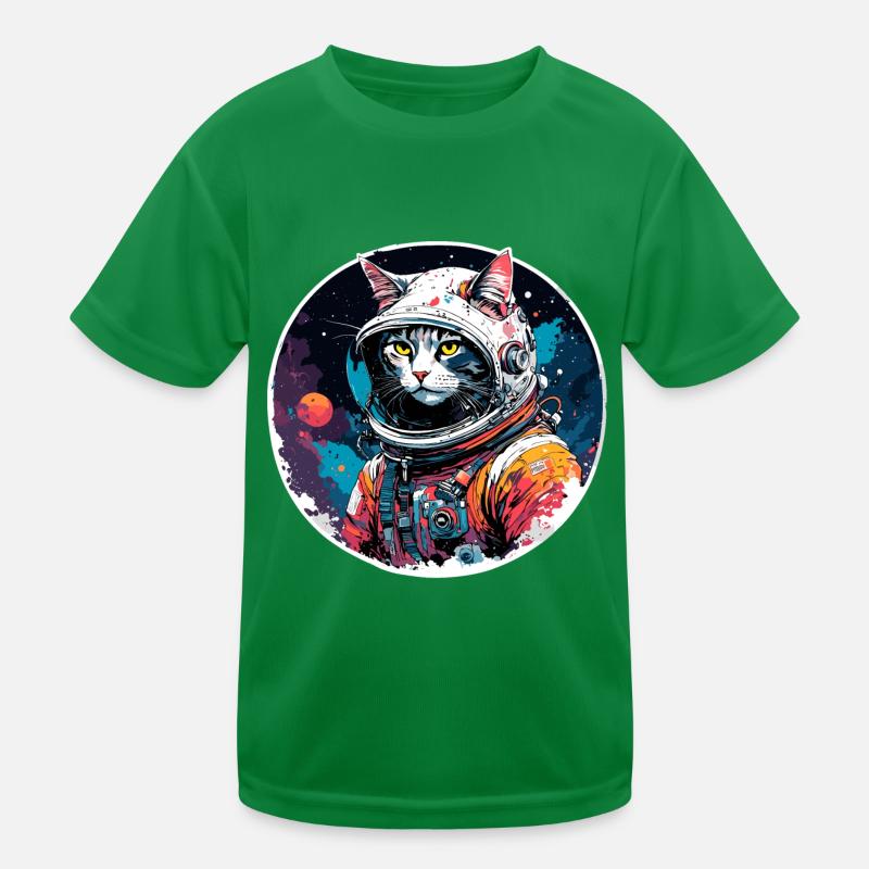 Astronaute / Espace / Animal / Chat / Vaisseau spatial T-shirt sport Enfant