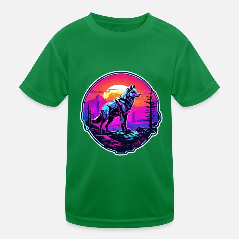 Wolf / Rudel / Wald / Wild / Tierwelt / heulen Kinder Funktions-T-Shirt
