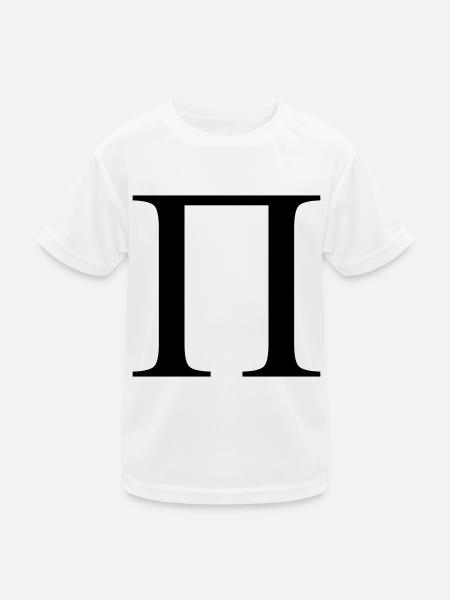 pi greek - Kinder Funktions-T-Shirt - Weiß - Vorne