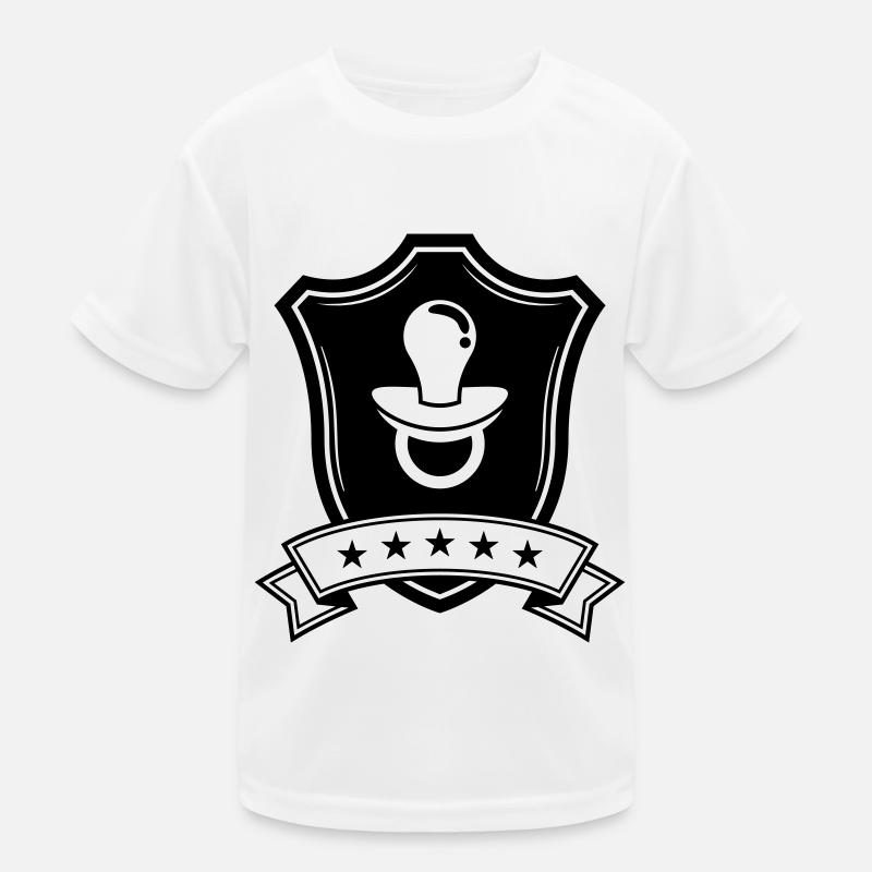 Schnuller Icon schild - Kinder Funktions-T-Shirt - Weiß