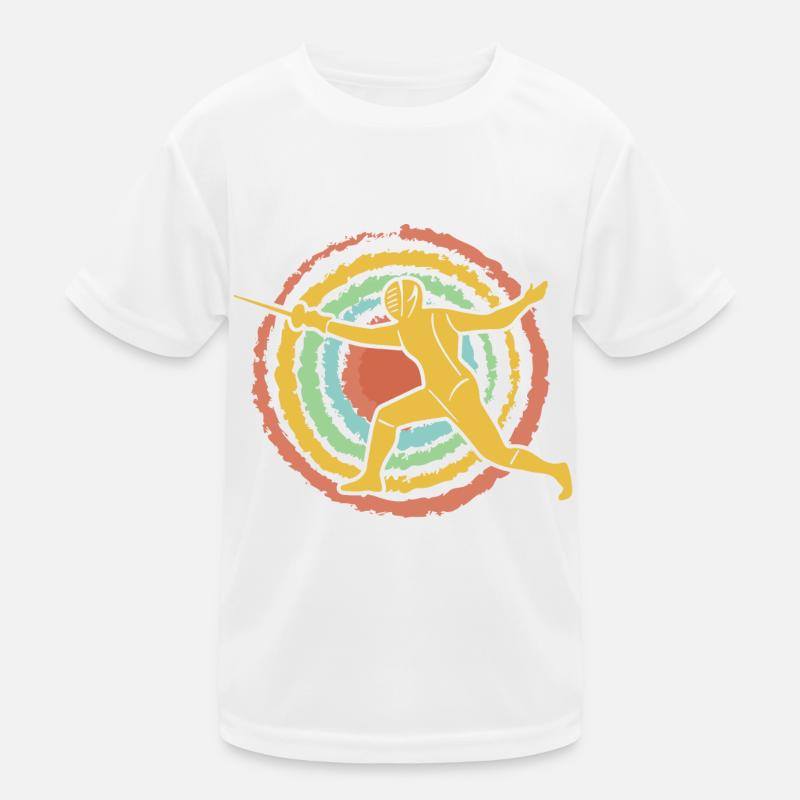 Fechten Retro Kinder Funktions-T-Shirt
